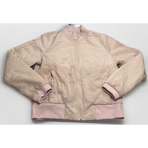 Lululemon Non-Stop Bomber Reversible Jacket Misty Pink Quilted Sz 8